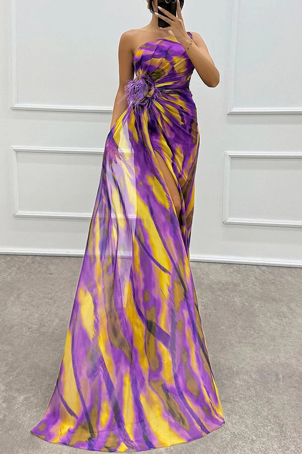 Alicia - Vibrant Slit Dress