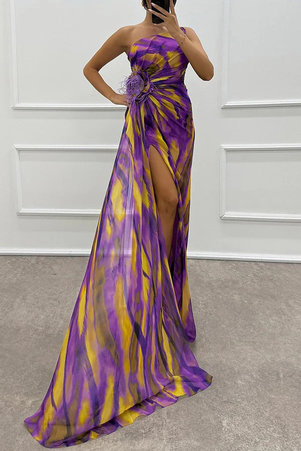 Alicia - Vibrant Slit Dress