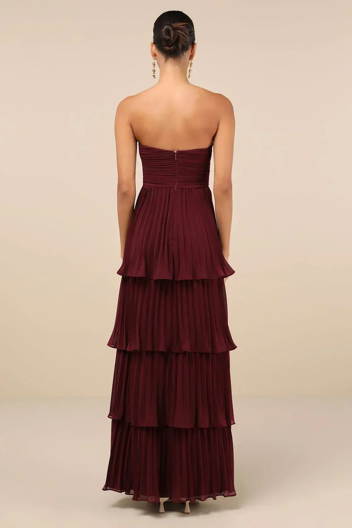 Cindy – Ruffled Pleated Dress