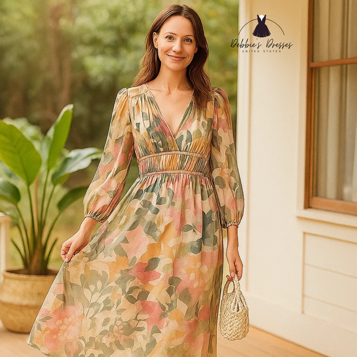 Sandra - Boho Floral Maxi Dress