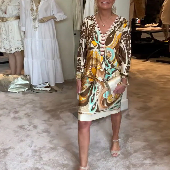 Regine - Retro Printed Dress