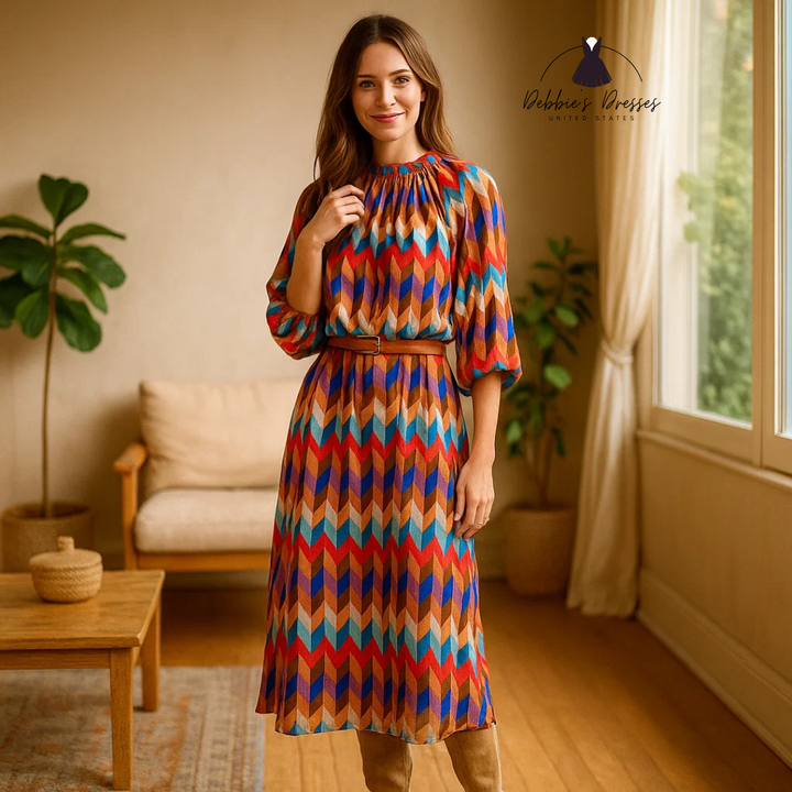 Marisol - Vibrant Geometric Dress