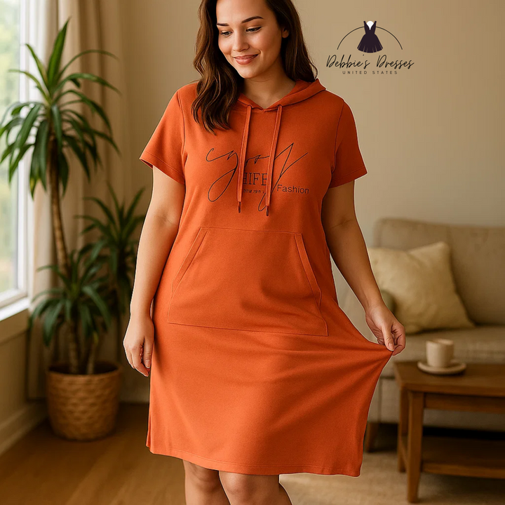 Hanessa - Casual Hoodie Dress