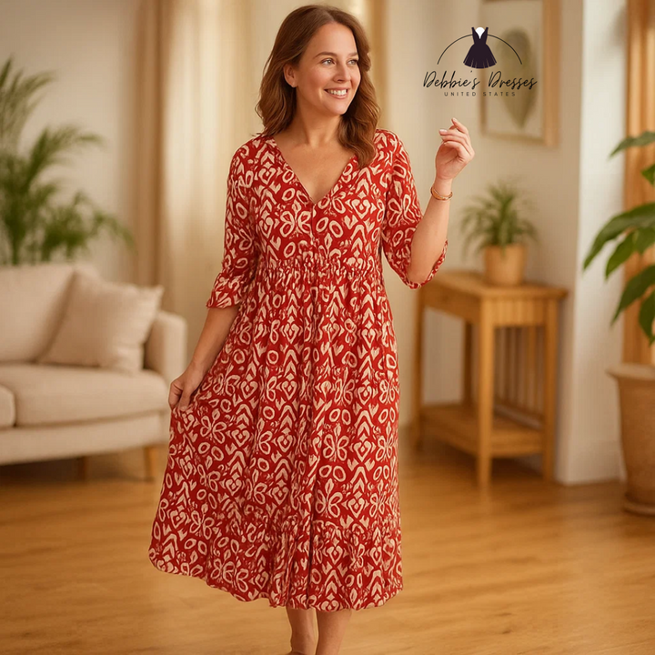 Isabella - Boho Printed Dress