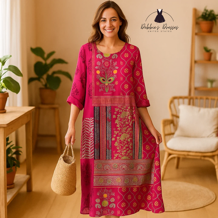 Adeline - Flowy Ethnic Dress