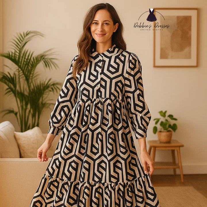 Rania - Geometric Print Dress