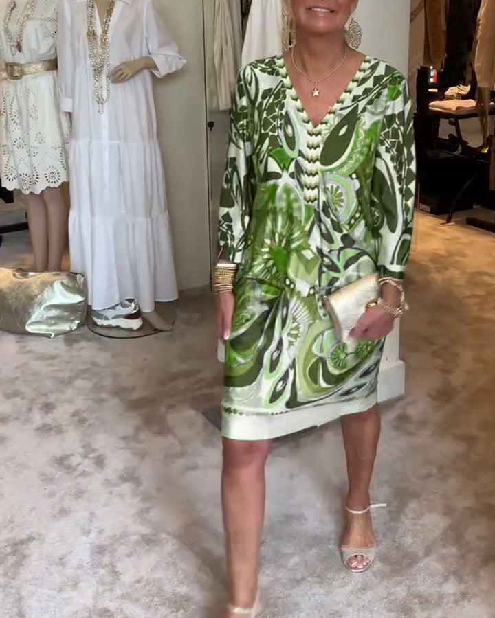 Regine - Retro Printed Dress