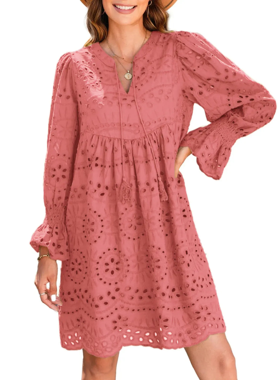 Thea - Feminine Eyelet Dress