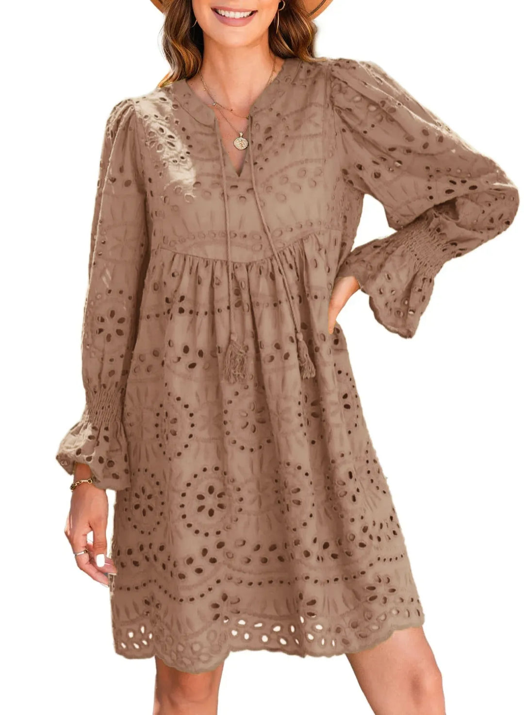 Thea - Feminine Eyelet Dress