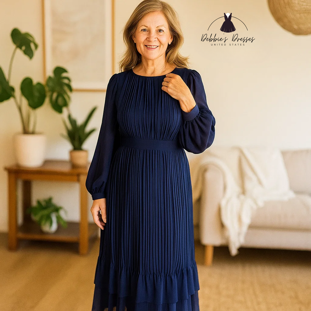 Hannah - Pleated Elegant Dress