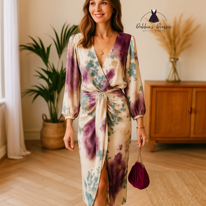 Joanna - Tie-Dye Wrap Dress