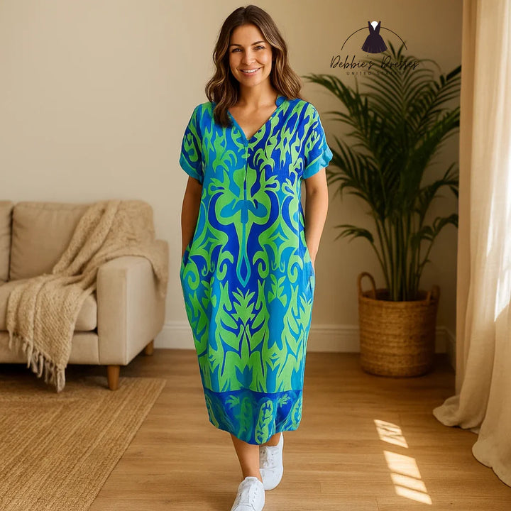 Thalie - Abstract Print Dress