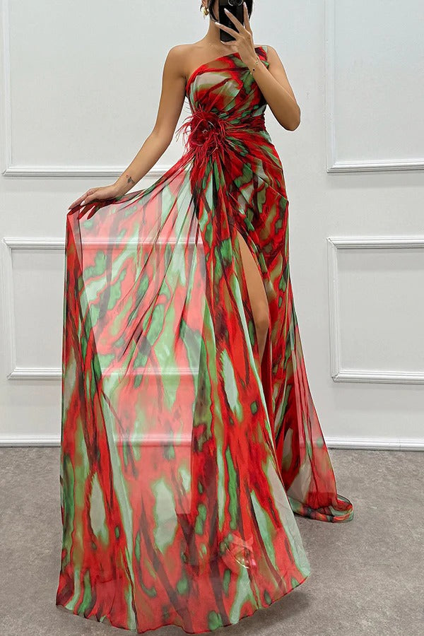 Alicia - Vibrant Slit Dress
