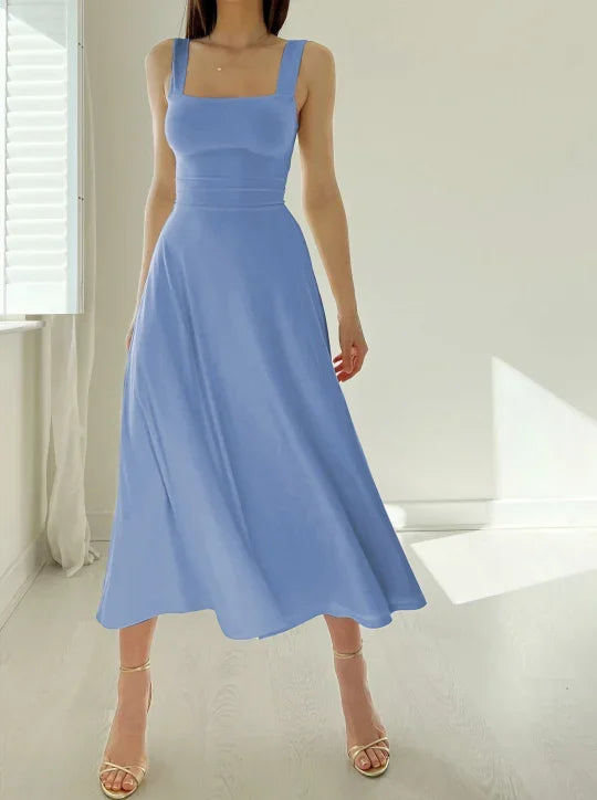 Tasha - Elegant Square Neck Dress