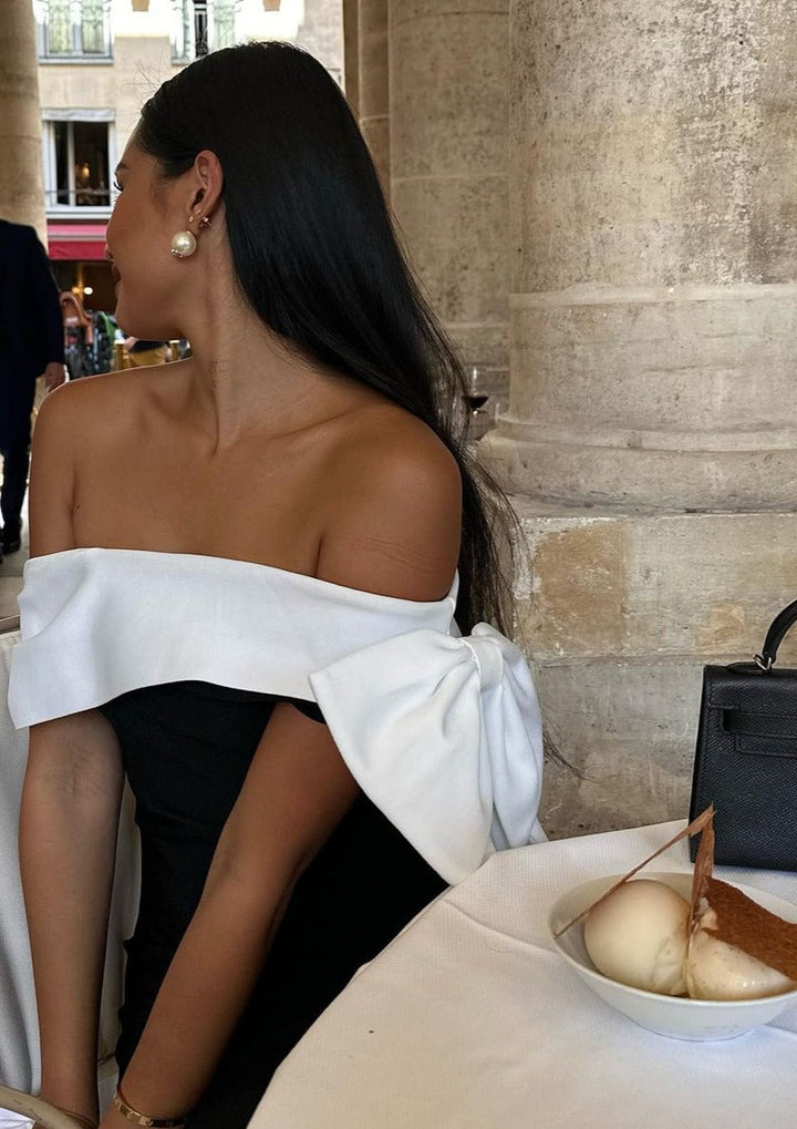 Kaelina - White Draped Detail Dress
