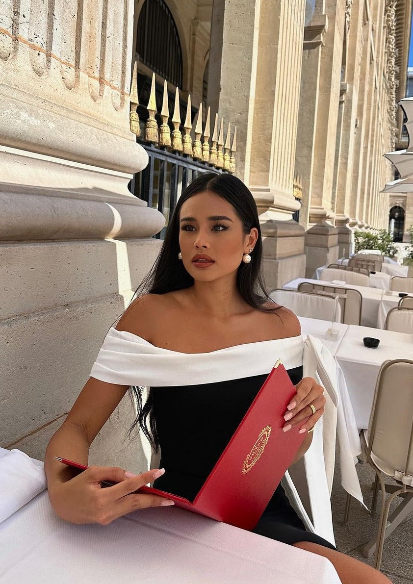 Kaelina - White Draped Detail Dress