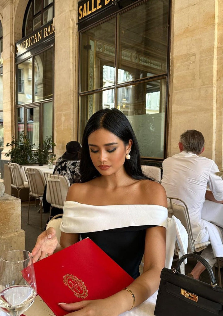 Kaelina - White Draped Detail Dress