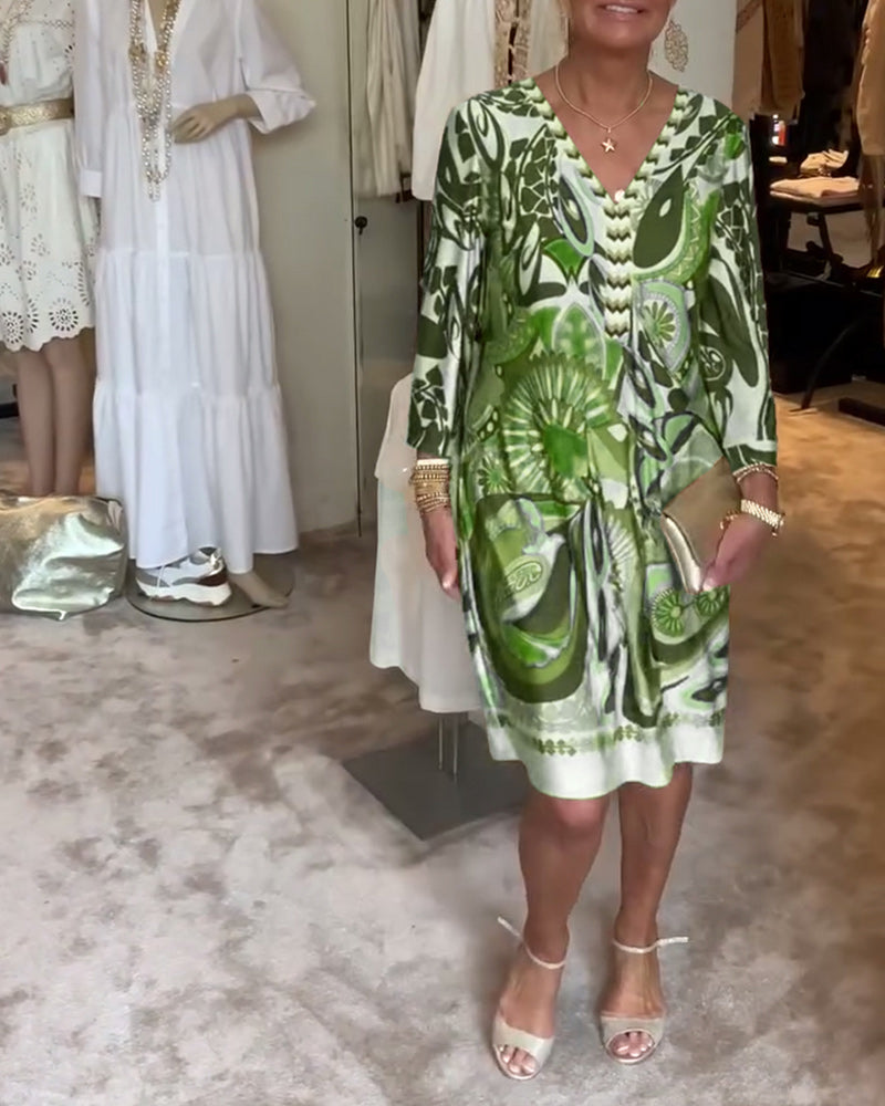 Regine - Retro Printed Dress