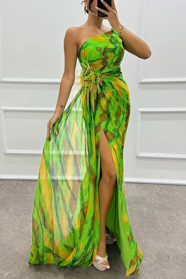 Alicia - Vibrant Slit Dress