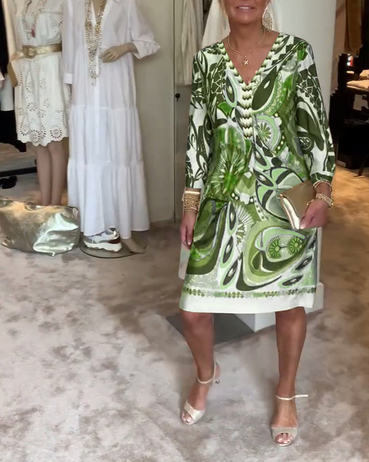 Regine - Retro Printed Dress
