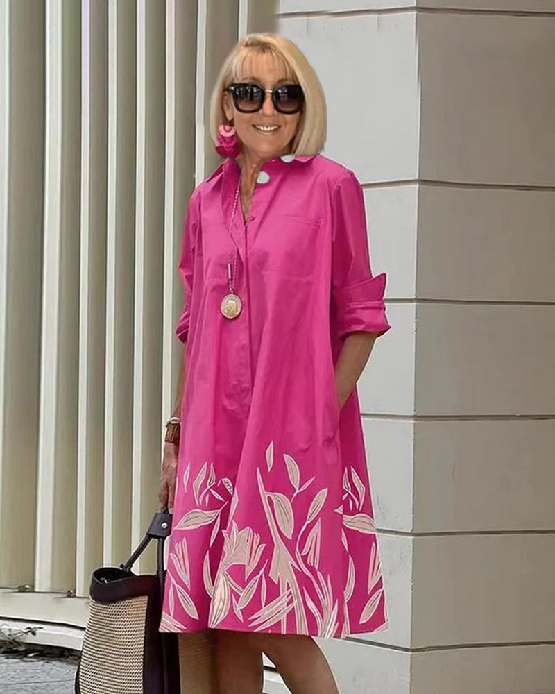 Reina - Elegant Print Dress