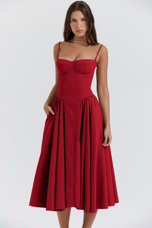 Avanie - Chic Corset Flare Dress