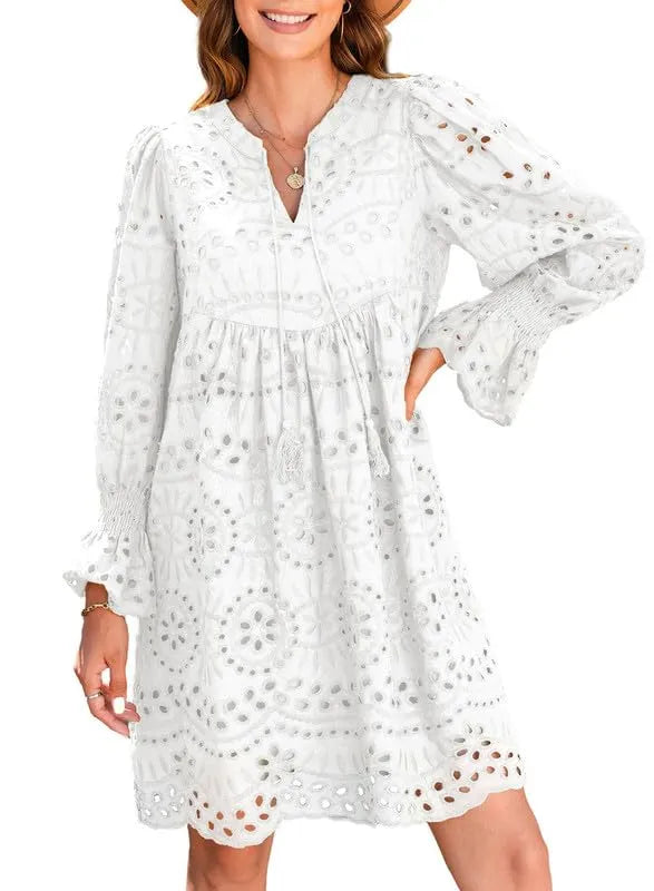 Thea - Feminine Eyelet Dress