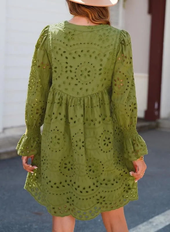 Thea - Feminine Eyelet Dress