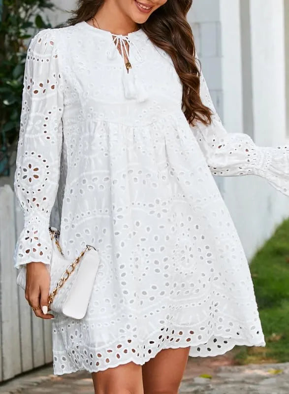 Thea - Feminine Eyelet Dress