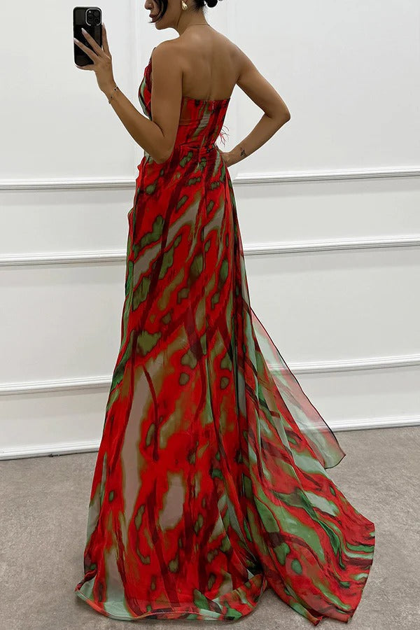 Alicia - Vibrant Slit Dress