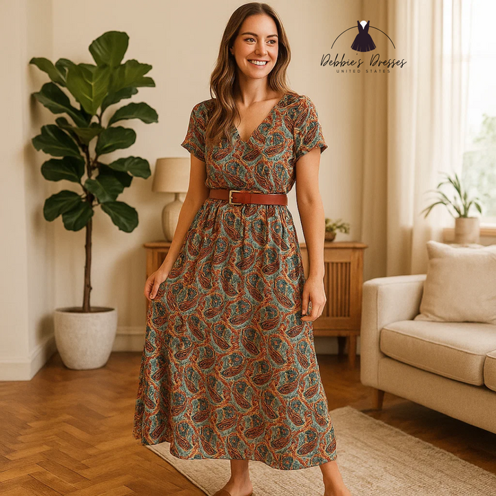 Kelsey - Bohemian Paisley Dress