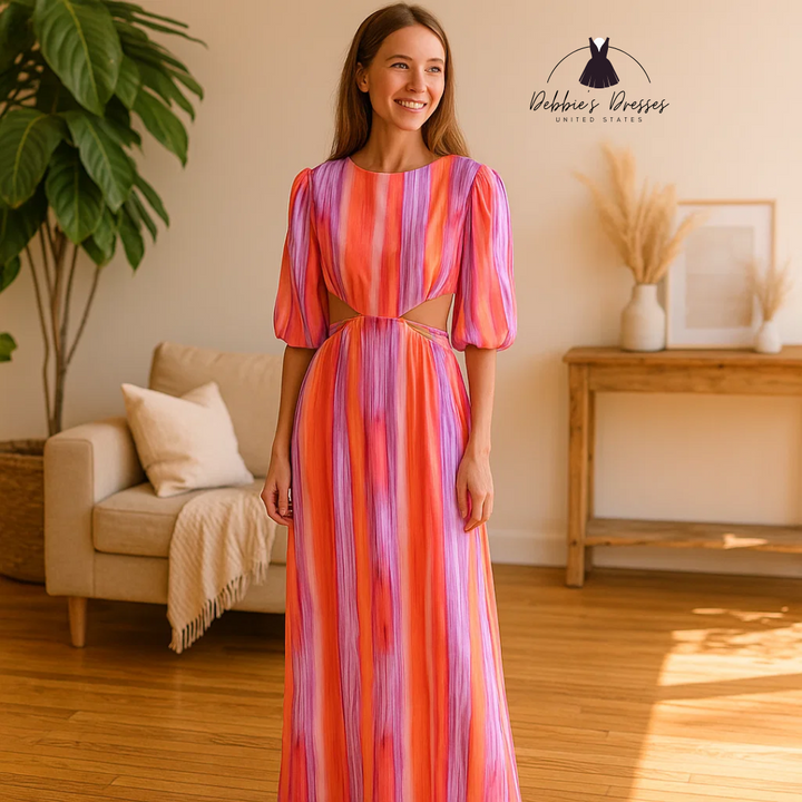 Gellie - Vibrant Cutout Dress