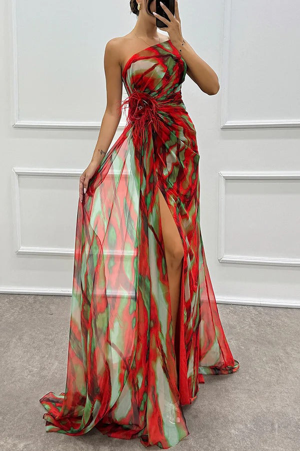 Alicia - Vibrant Slit Dress