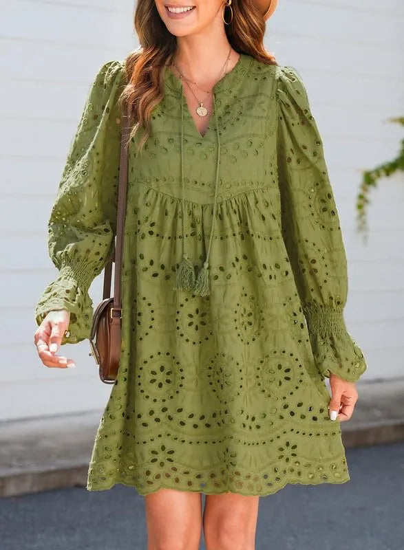 Thea - Feminine Eyelet Dress