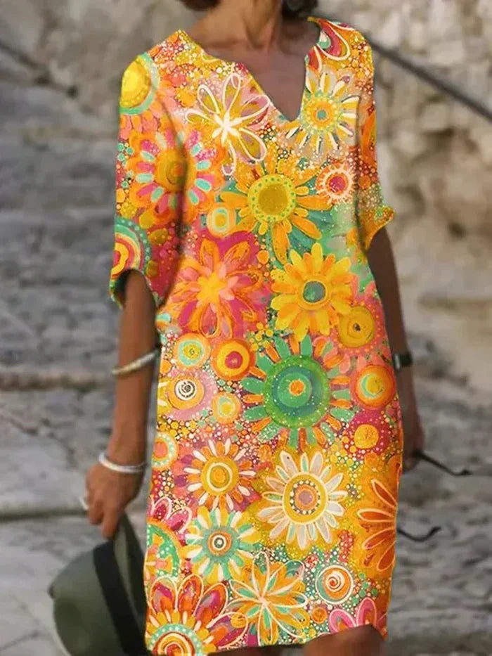 Flavia - Floral Radiant Dress