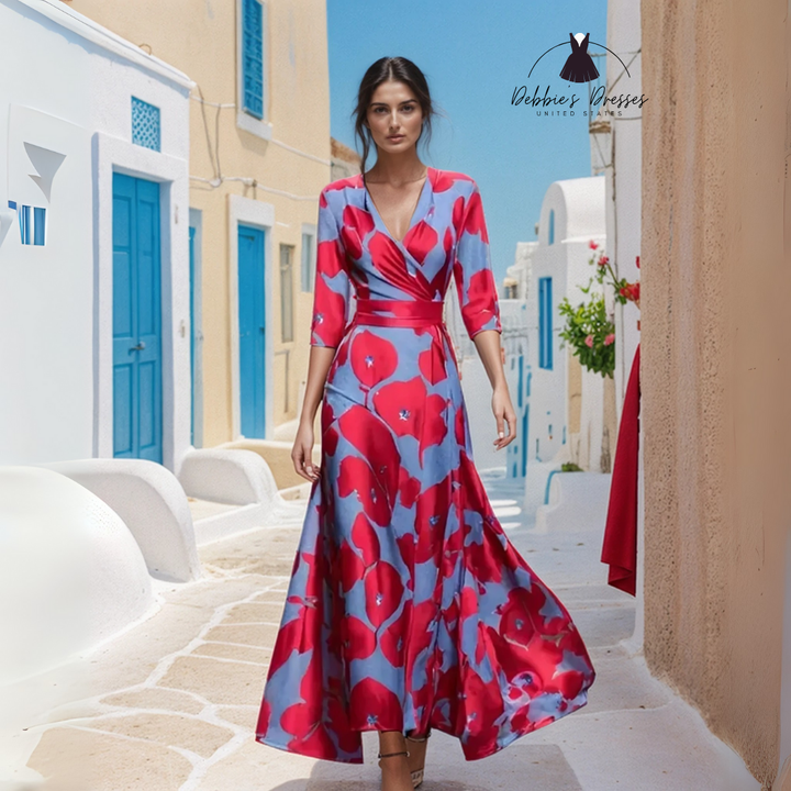 Leigh - Printed Wrap Dress