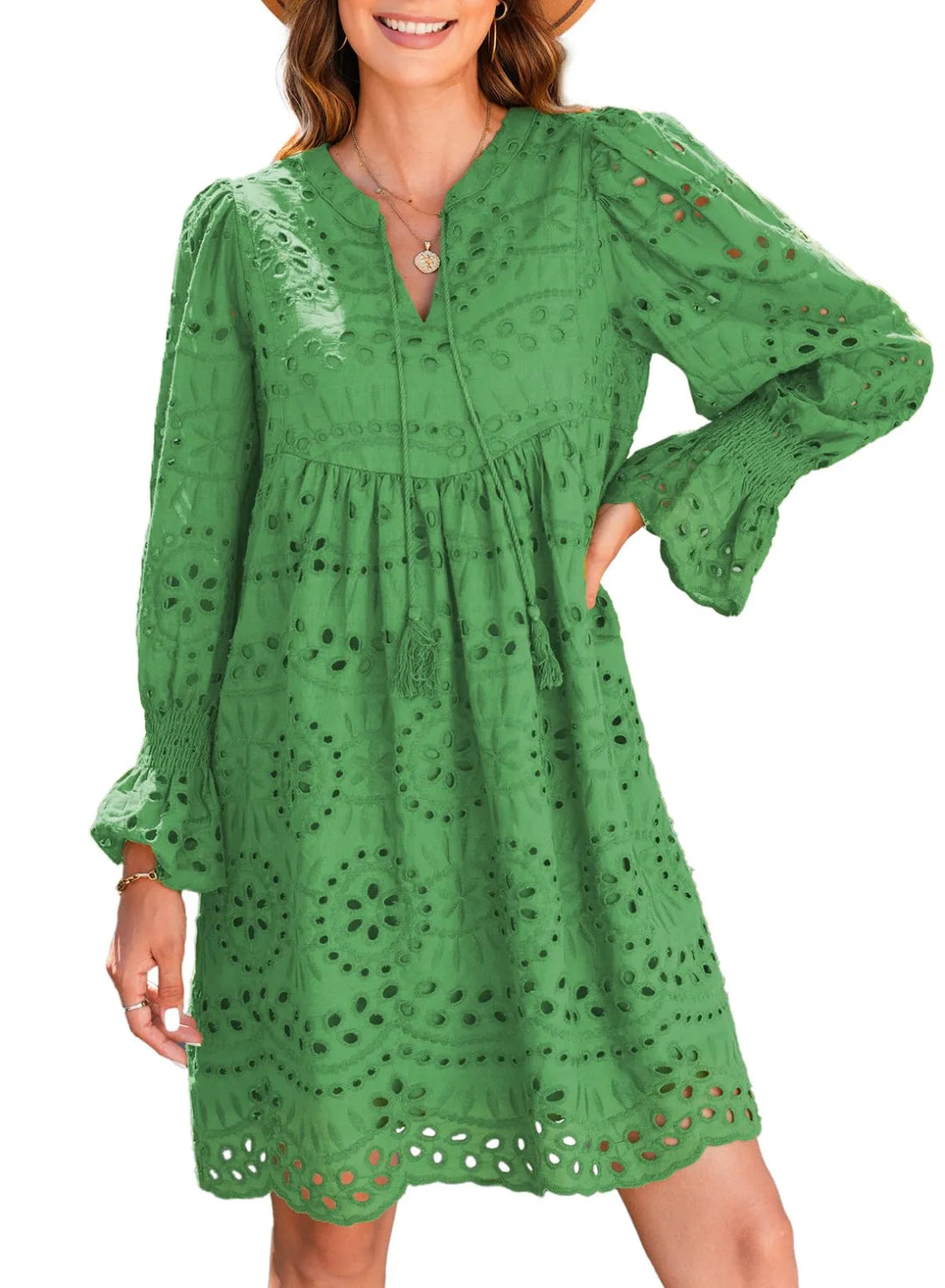 Thea - Feminine Eyelet Dress