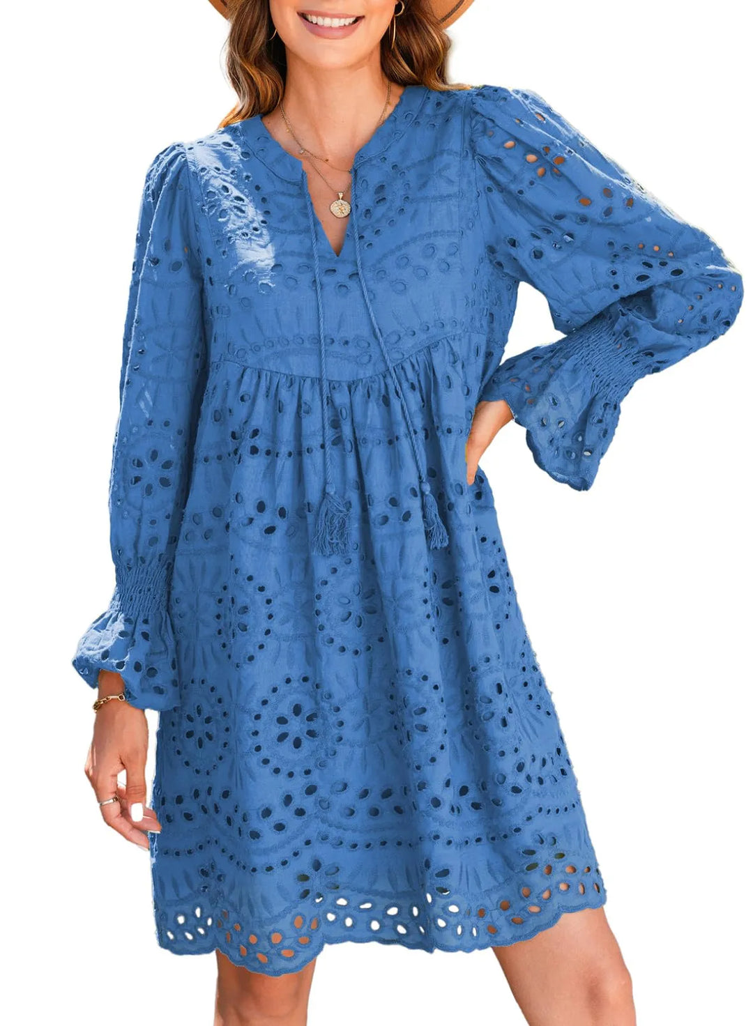 Thea - Feminine Eyelet Dress