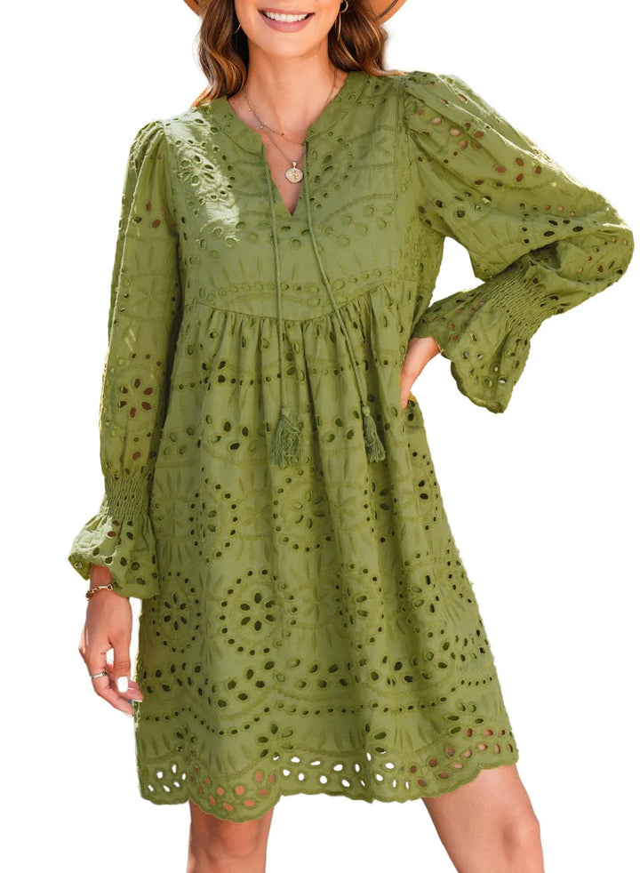 Thea - Feminine Eyelet Dress