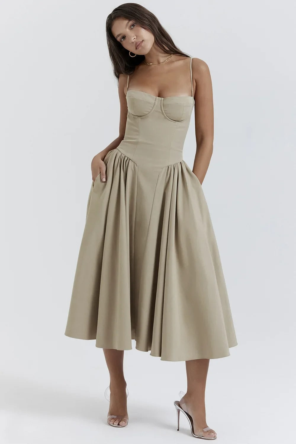 Avanie - Chic Corset Flare Dress