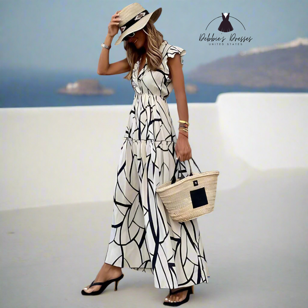 Maddie - Elegant Printed Dress