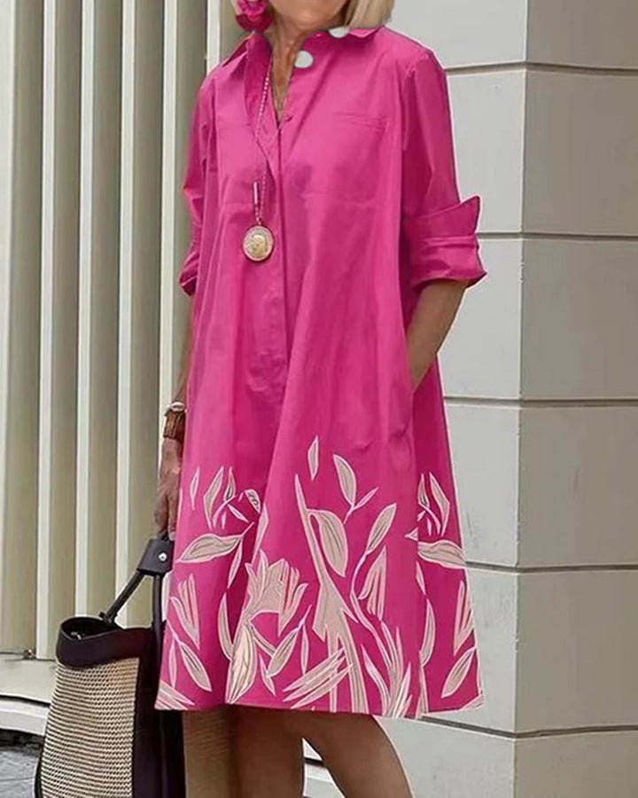 Reina - Elegant Print Dress
