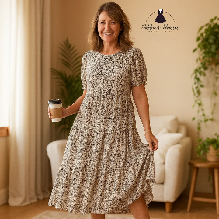 Adelina - Tiered Puff Sleeve Dress