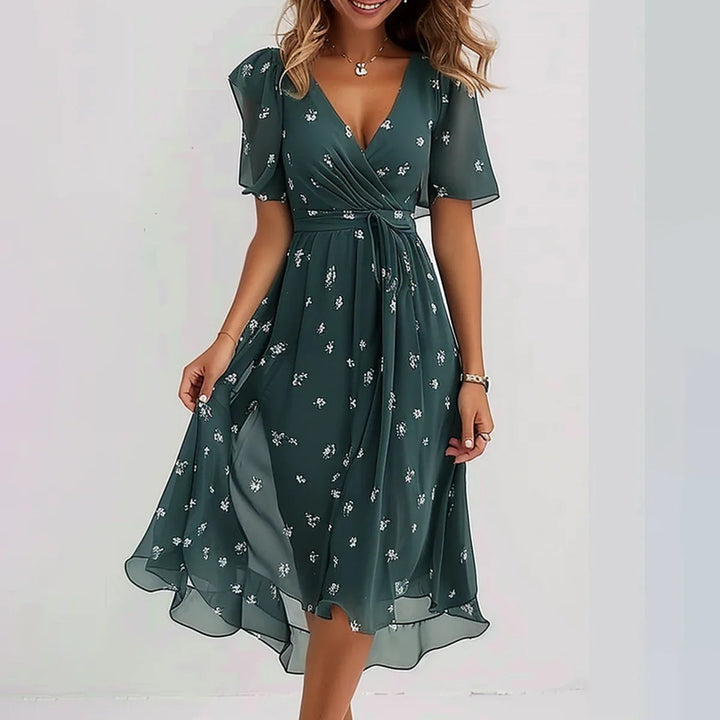 Juniper - Vibrant Abstract Midi Dress