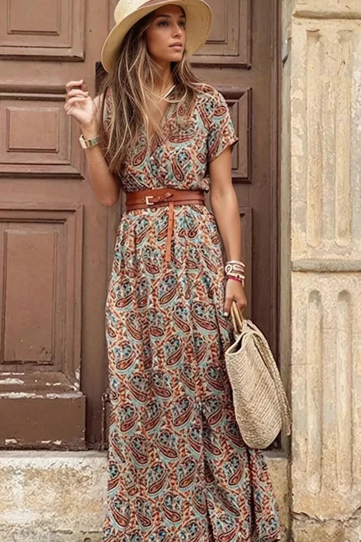 Poleen - Boho Paisley Dress