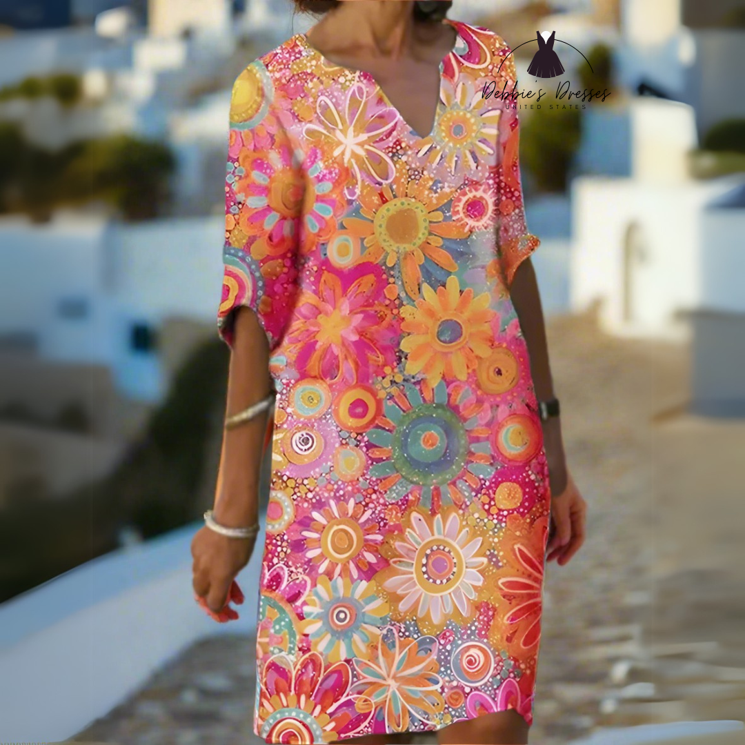 Flavia - Floral Radiant Dress