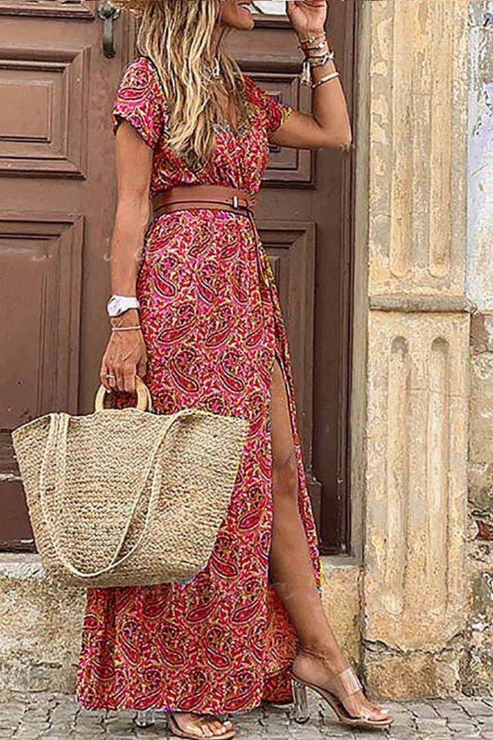 Poleen - Boho Paisley Dress