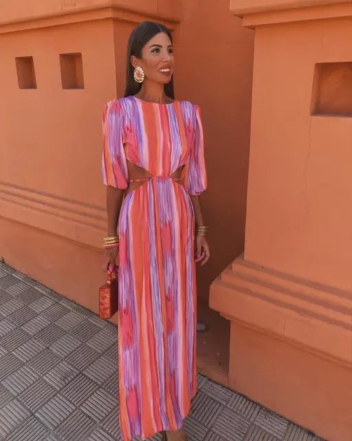 Gellie - Vibrant Cutout Dress