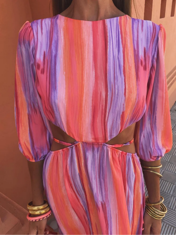Gellie - Vibrant Cutout Dress