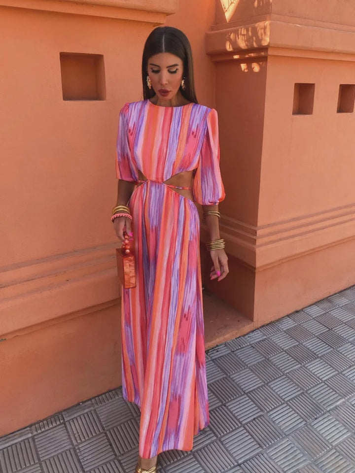 Gellie - Vibrant Cutout Dress